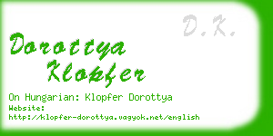 dorottya klopfer business card